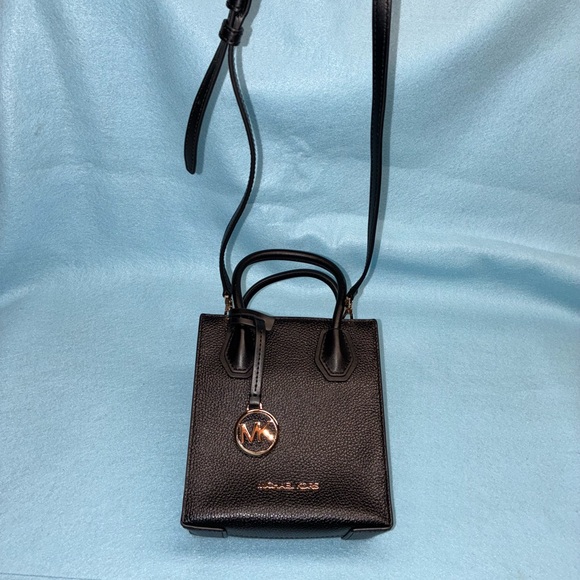 Michael Kors Black Leather Crossbody Bag - Picture 1 of 9